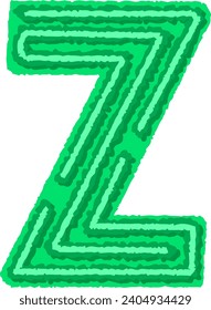 Labyrinth Maze Alphabet Letter Vector