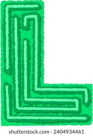 Letra laberíntica mazista alfabeta vector