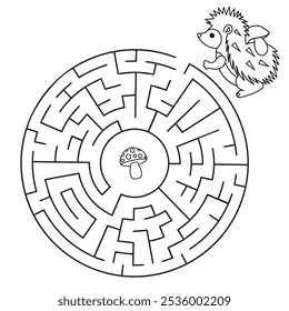 Labyrinth and maze  educational game for children with cartoon animals.