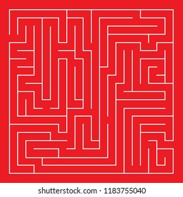 Labyrinth. Maze. Entrance and exit. Find the way. Vector illustration.