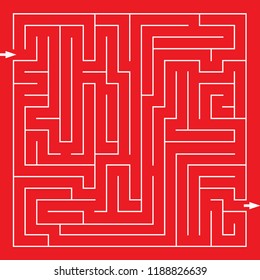 Labyrinth. Maze. Entrance and exit. Find the way. Vector illustration.