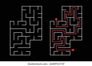 Labyrinth Maze Game with Answer