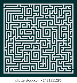 Labyrinth maze game. Fun labyrinth drawing with complex paths