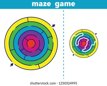 Labyrinth. Maze game for kids. Vector illustration.