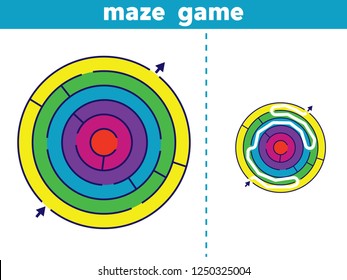 Labyrinth. Maze game for kids. Vector illustration.