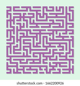 Labyrinth maze game, Labyrinth shape design element.