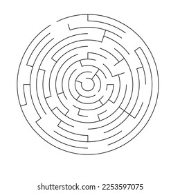 Labyrinth maze game vector illustration. Find right way, simple logic game. Puzzle for kids.