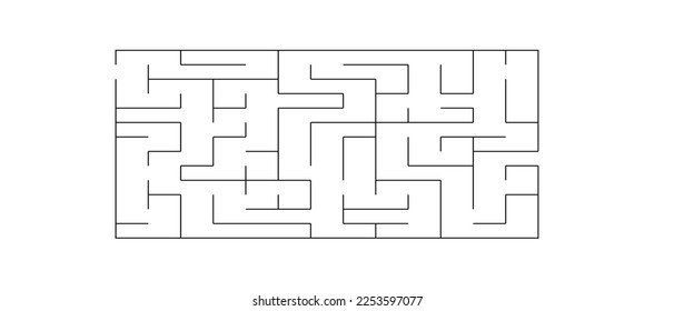 Labyrinth maze game vector illustration. Find right way, simple logic game. Puzzle for kids.