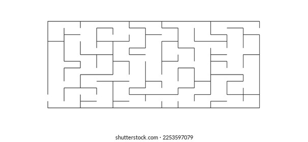 Labyrinth maze game vector illustration. Find right way, simple logic game. Puzzle for kids.