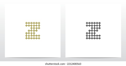 Letra laberíntica Maze diseño de logotipo Z