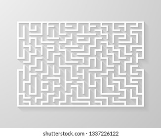 Labyrinth Maze Symbol Shape Vector Illustration.