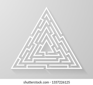 Labyrinth Maze Symbol Shape Vector Illustration.