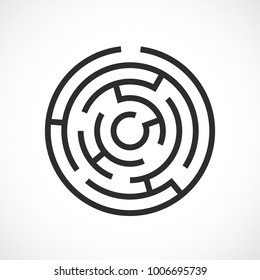 Labyrinth maze vector icon illustration isolated on white background