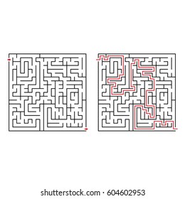 labyrinth, maze - vector illustration