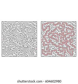 labyrinth, maze - vector illustration