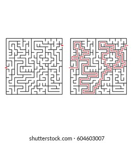 labyrinth, maze - vector illustration
