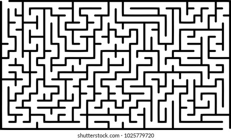 Labyrinth of medium complexity. Vector illustration of a maze
