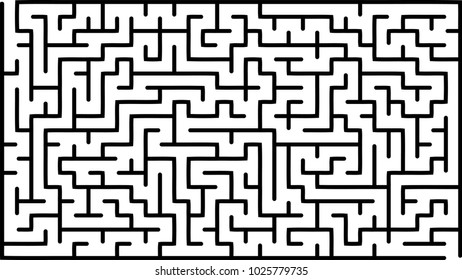 Labyrinth of medium complexity. Vector illustration of a maze