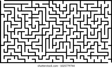 Labyrinth of medium complexity. Vector illustration of a maze