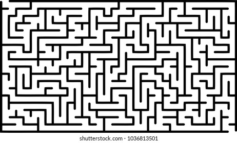 Labyrinth of medium complexity. Vector illustration of a maze