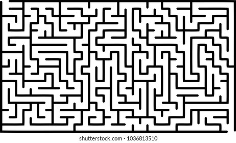 Labyrinth of medium complexity. Vector illustration of a maze