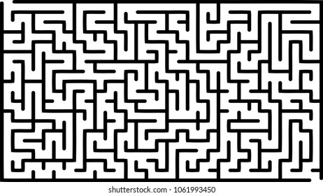 Labyrinth of medium complexity. Vector illustration of a maze. Abstract geometric background