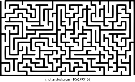 Labyrinth of medium complexity. Vector illustration of a maze. Abstract geometric background