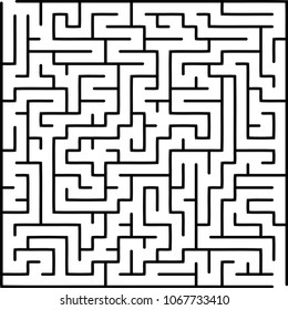 Labyrinth of medium complexity. Vector illustration of a maze