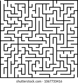 Labyrinth of medium complexity. Vector illustration of a maze