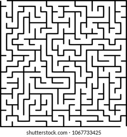 Labyrinth of medium complexity. Vector illustration of a maze
