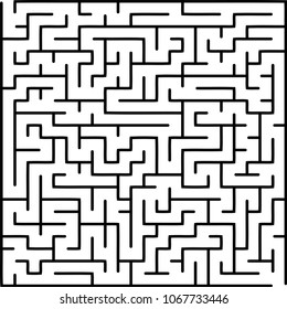 Labyrinth of medium complexity. Vector illustration of a maze