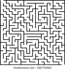 Labyrinth of medium complexity. Vector illustration of a maze