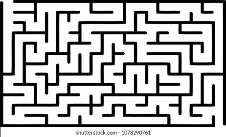 Labyrinth of medium complexity. Vector illustration of a maze. Abstract geometric background