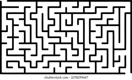 Labyrinth of medium complexity. Vector illustration of a maze. Abstract geometric background