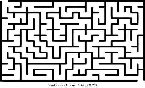 Labyrinth of medium complexity. Vector illustration of a maze. Abstract geometric background