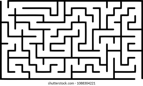 Labyrinth of medium complexity. Vector illustration of a maze. Abstract geometric background