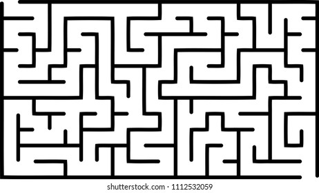 Labyrinth of medium complexity. Vector illustration of a maze. Abstract geometric background