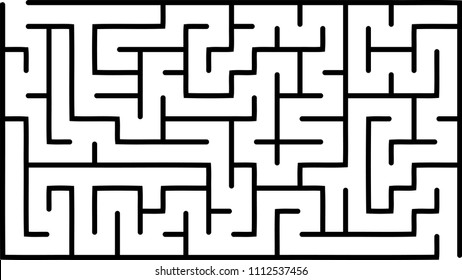 Labyrinth of medium complexity. Vector illustration of a maze. Abstract geometric background