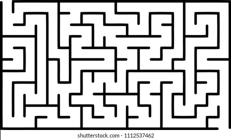 Labyrinth of medium complexity. Vector illustration of a maze. Abstract geometric background