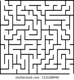 Labyrinth of medium complexity. Vector illustration of a maze. Abstract geometric background