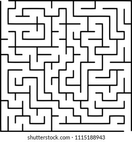 Labyrinth of medium complexity. Vector illustration of a maze. Abstract geometric background