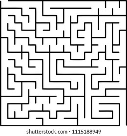 Labyrinth of medium complexity. Vector illustration of a maze. Abstract geometric background