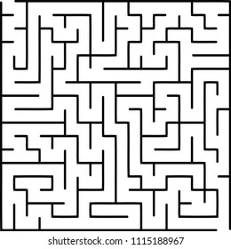 Labyrinth of medium complexity. Vector illustration of a maze. Abstract geometric background