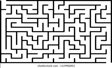 Labyrinth of medium complexity. Vector illustration of a maze. Abstract geometric background