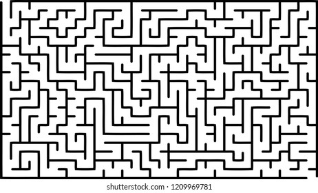 Labyrinth of medium complexity. Vector illustration of a maze.