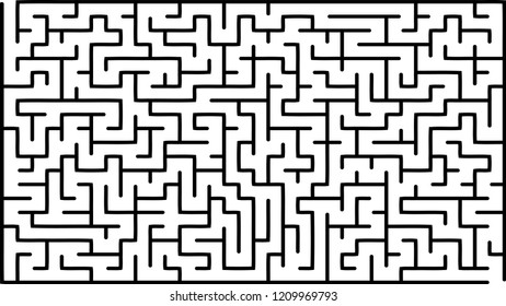 Labyrinth of medium complexity. Vector illustration of a maze.