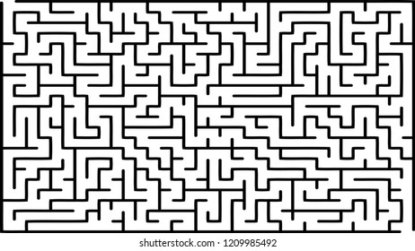 Labyrinth of medium complexity. Vector illustration of a maze. Abstract geometric background