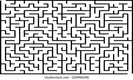 Labyrinth of medium complexity. Vector illustration of a maze. Abstract geometric background