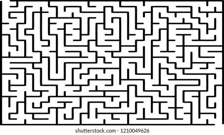 Labyrinth of medium complexity. Vector illustration of a maze. Abstract geometric background.
