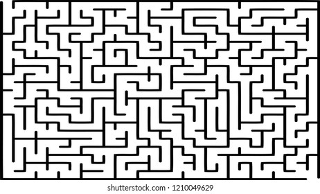 Labyrinth of medium complexity. Vector illustration of a maze. Abstract geometric background.